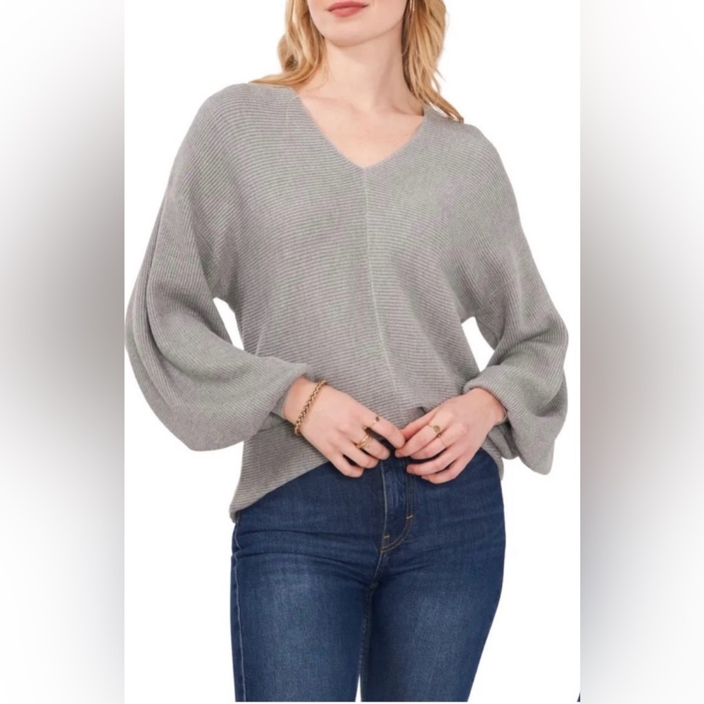 STATE balloon sleeve sweater x-small antique white